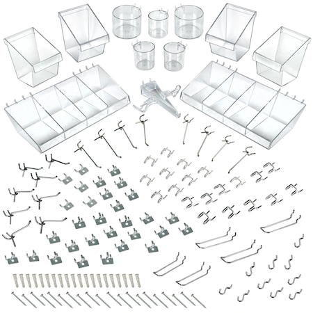 Azar Displays 120-Piece Large Pegboard Organizer Accessory Kit 900958